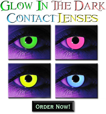 Black-Light Contact Lenses