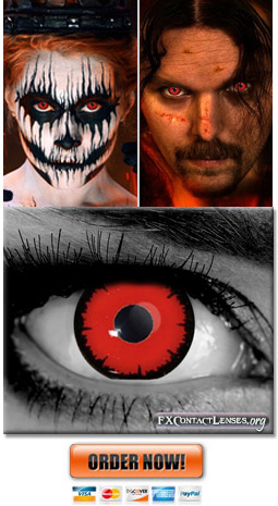 NIce red eye  Halloween contact lenses, Contact lenses, Black contact  lenses